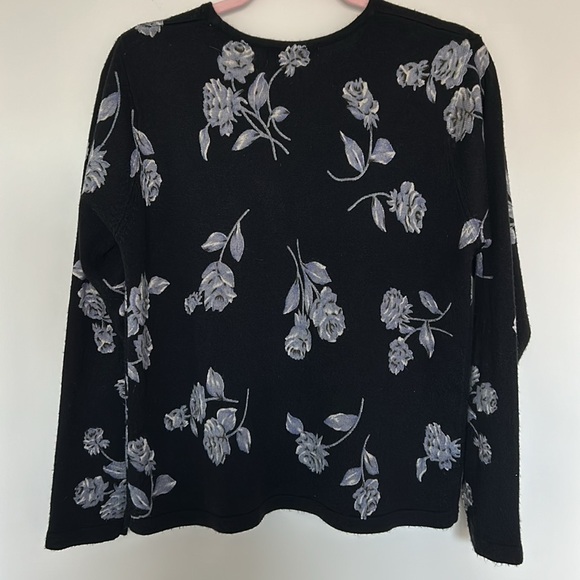 Cathy Daniels Crewneck‎ Floral Print Sweater - Size Medium - Picture 3 of 3